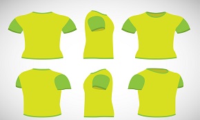 Green T-shirt design vector